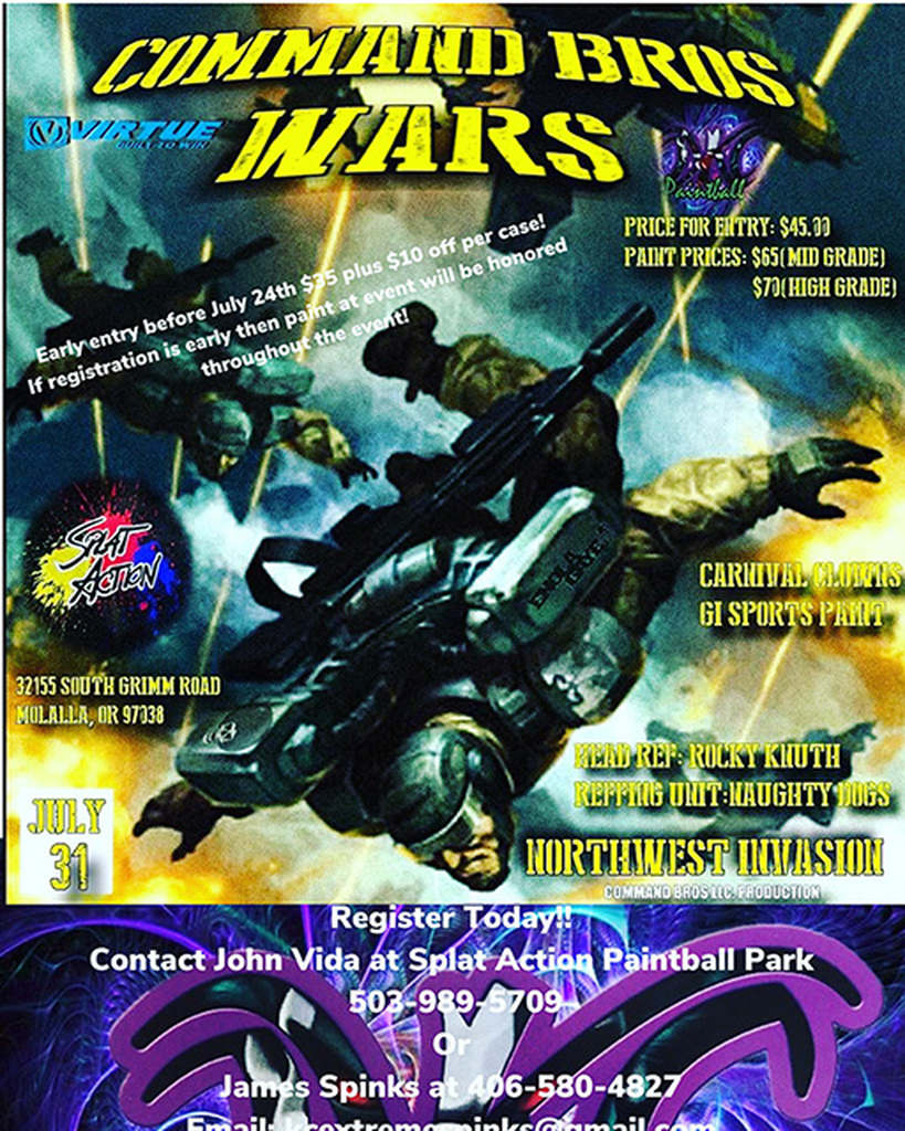 SPLAT ACTION Portland's Largest Outdoor Paintball Park since 1986